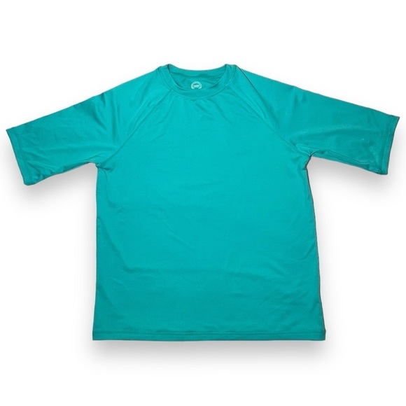 Wonder Nation Boys Short Sleeve Rashguard Shirt with UPF 50+ Green Size XL - Picture 1 of 5
